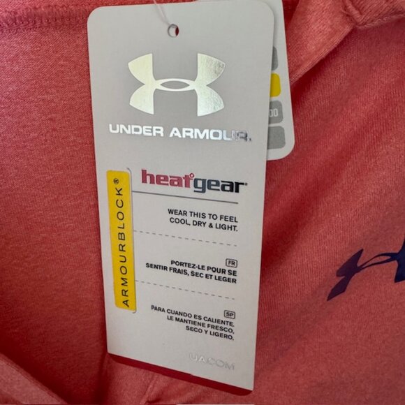 NWT Women's Under Armour Short Sleeve Polo Shirt Top, Coral, 2XL - Picture 4 of 7
